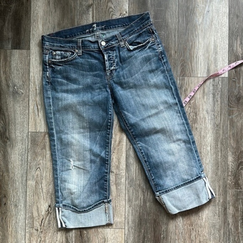 7 for all mankind jeans capris size 29 bikercore baddie style